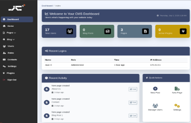 WireCMS Custom Content Management System